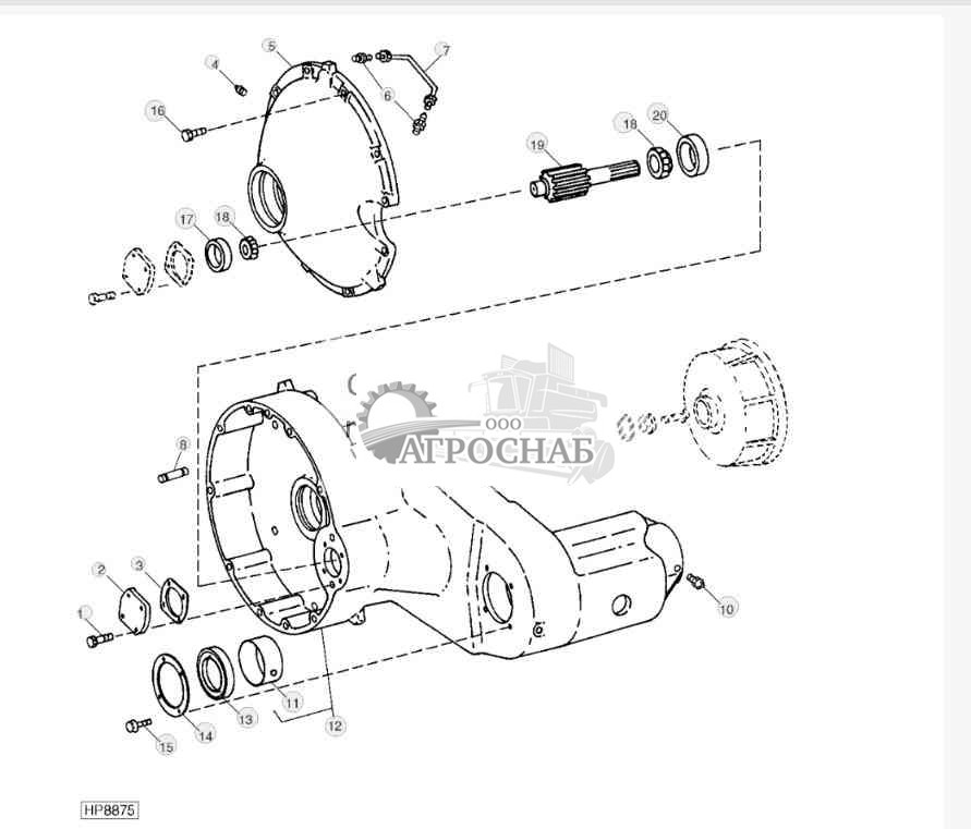 FINAL DRIVE HOUSING AND BEARING CAP (SIDEHILL) 